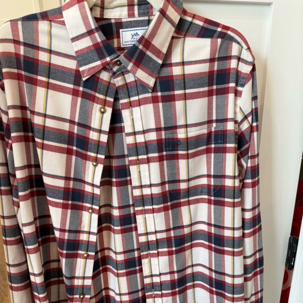 Southern Tide Plaid Shirt Sz L